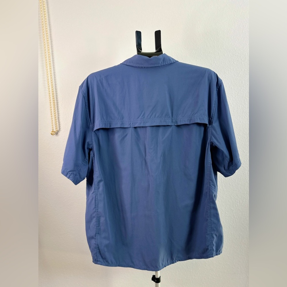 REI Co-op Mens XL Short Sleeve Hiking Shirt Blue Outdoor Button Front - Picture 2 of 6